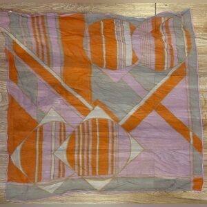 Vintage geometric nylon scarf